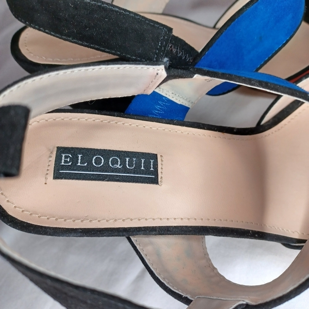 Eloquii Women's Blue and Orange Sandals - Picture 8 of 16